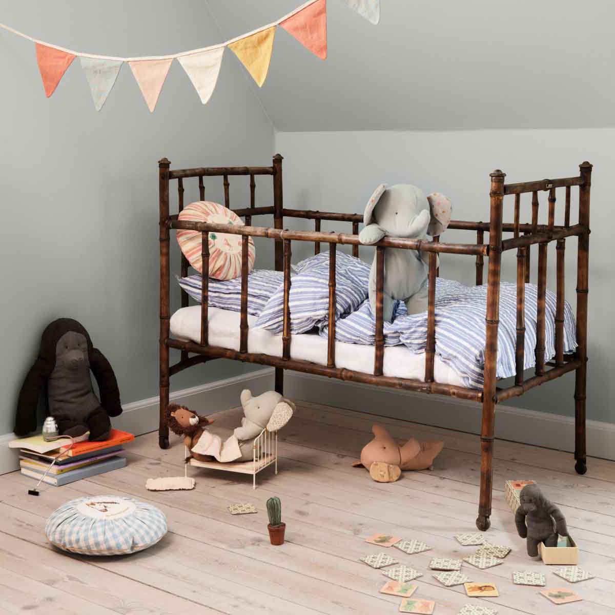 Maileg Safari Friends Elephant, Medium, Iron Grey