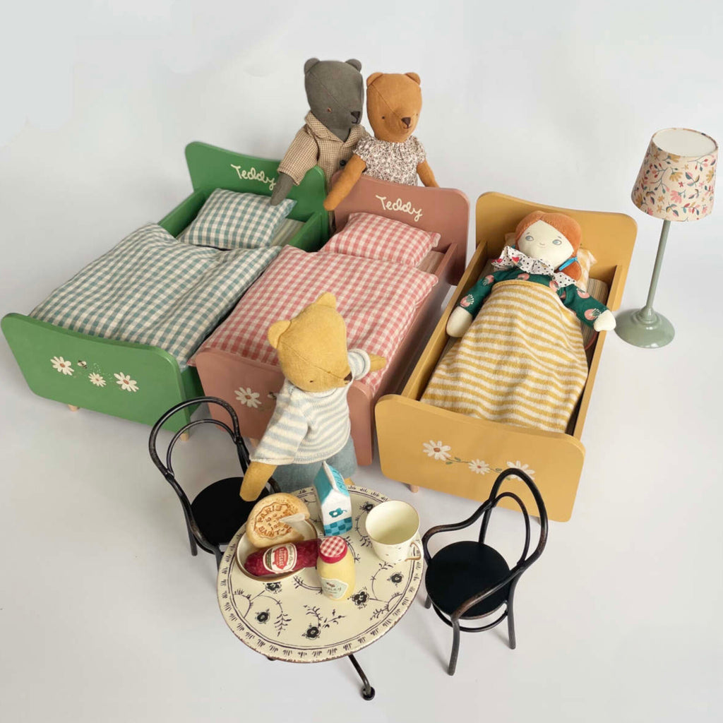 Maileg Teddy Junior – Mustard Linen Teddy Bear