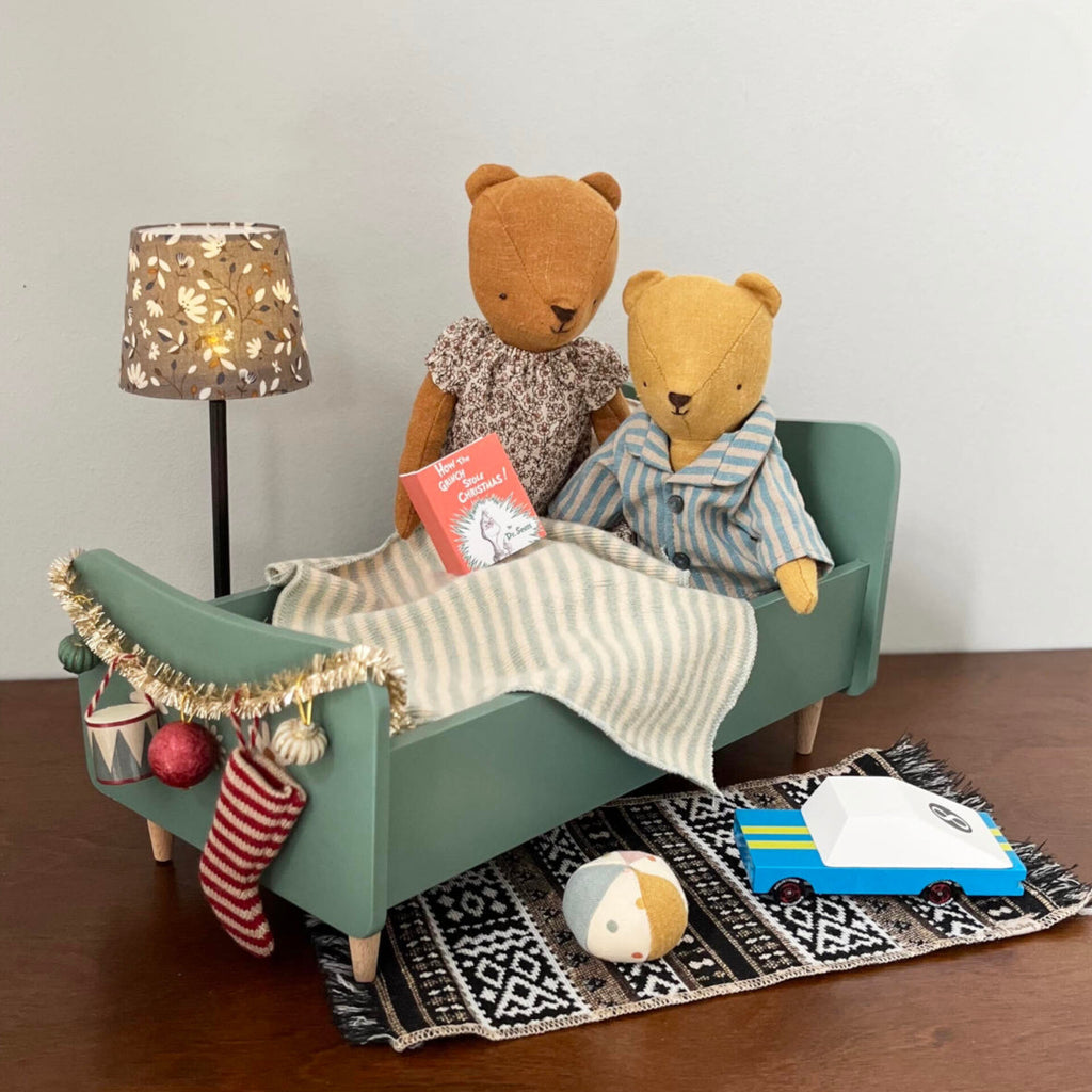 Maileg Teddy Junior – Mustard Linen Teddy Bear