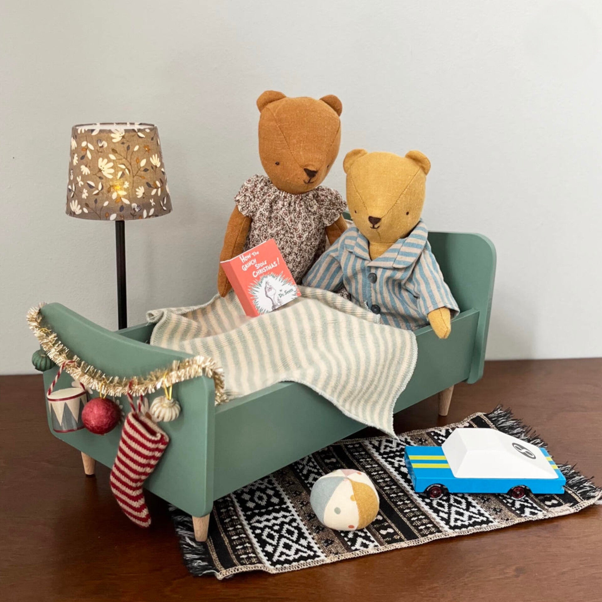 Maileg Teddy Junior – Mustard Linen Teddy Bear