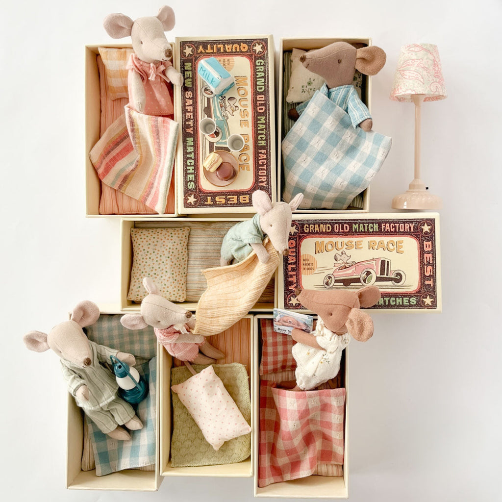 Maileg Big Sister Mouse in a Box, Rose Pajamas