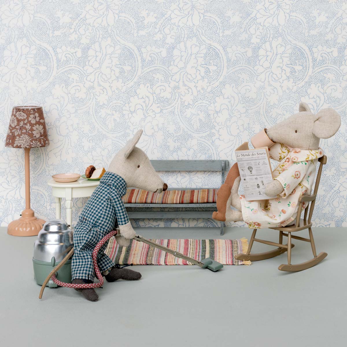 Maileg Grandma and Grandpa Mice in Cigar Box, New